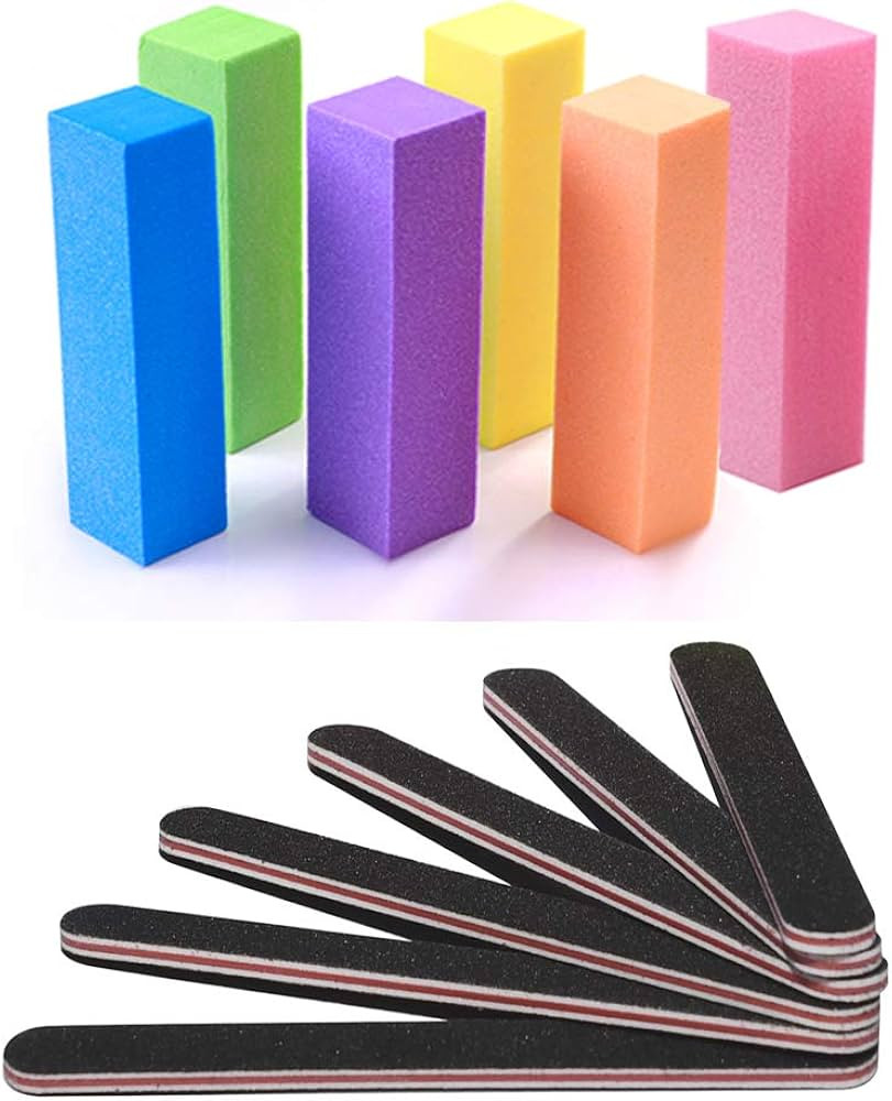 Nail Files and Buffer, TsMADDTs Professional Manicure Tools Kit Rectangular Art Care Buffer Block... | Amazon (US)