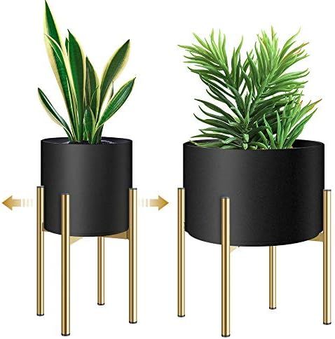 H HOMEXIN Plant Stand - Metal Plant Stands for Indoor Plants Adjustable for 8-12 inches Plant Pot... | Amazon (US)