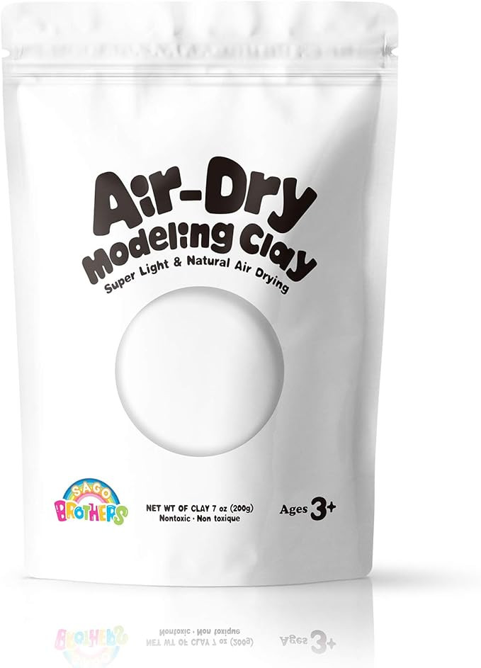 Sago Brothers White Air Dry Clay, 7oz Modeling Clay for Kids, Super Soft and Ultra Light Molding ... | Amazon (US)