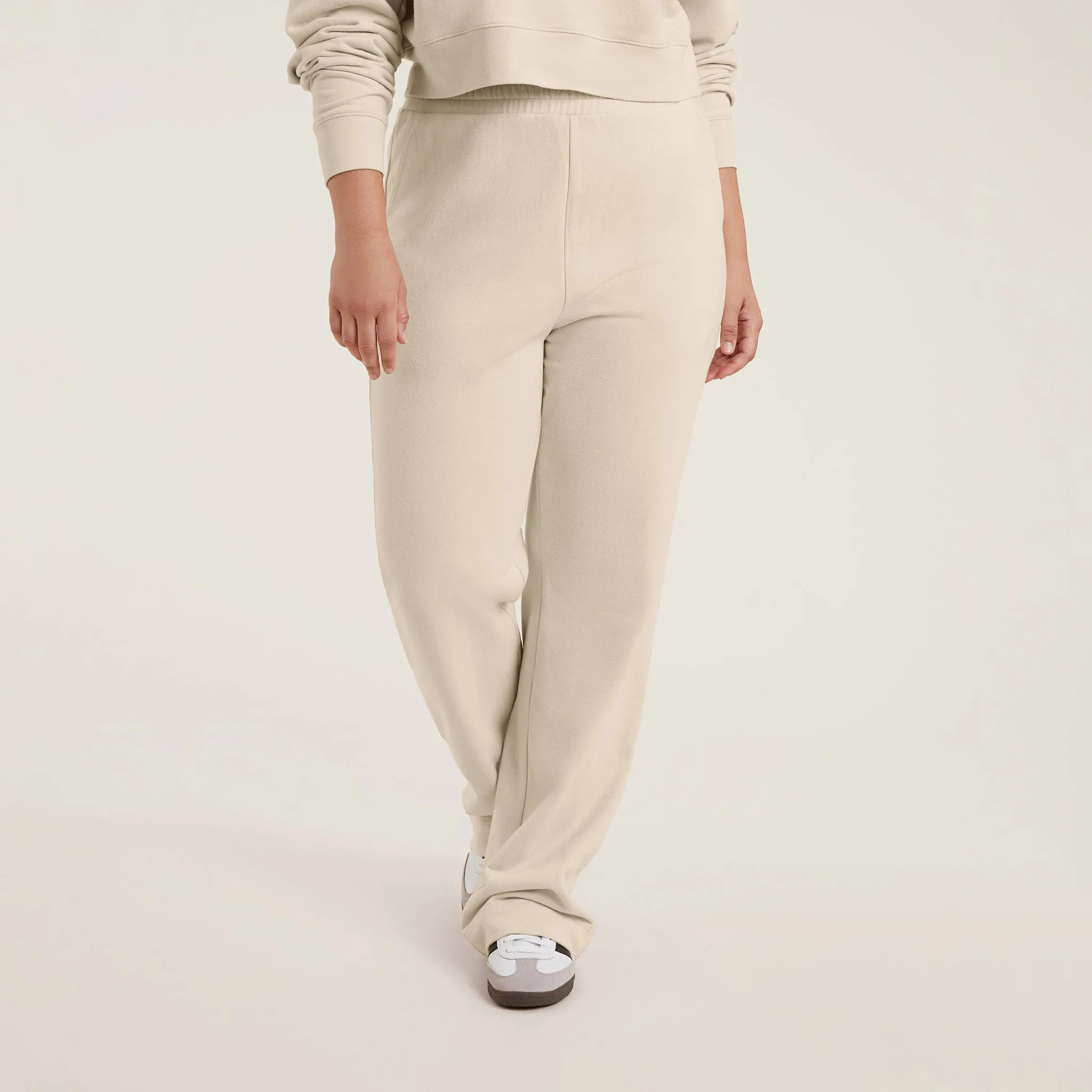 Wide Leg Sweatpant | Bone - nuuds | nuuds