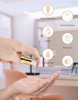 Golden Airless Pump Bottle Travel Set with Box Refillable Empty Cosmetic Pump Bottle Vacuum Pump ... | Amazon (US)