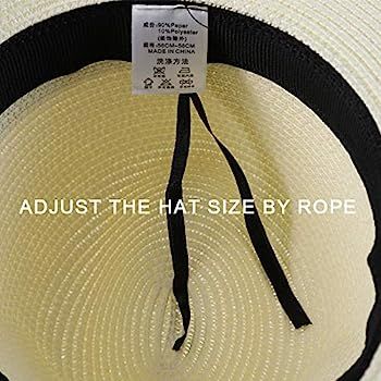 Womens UPF50 Foldable Summer Straw Hat Wide Brim Fedora Sun Beach hat | Amazon (US)