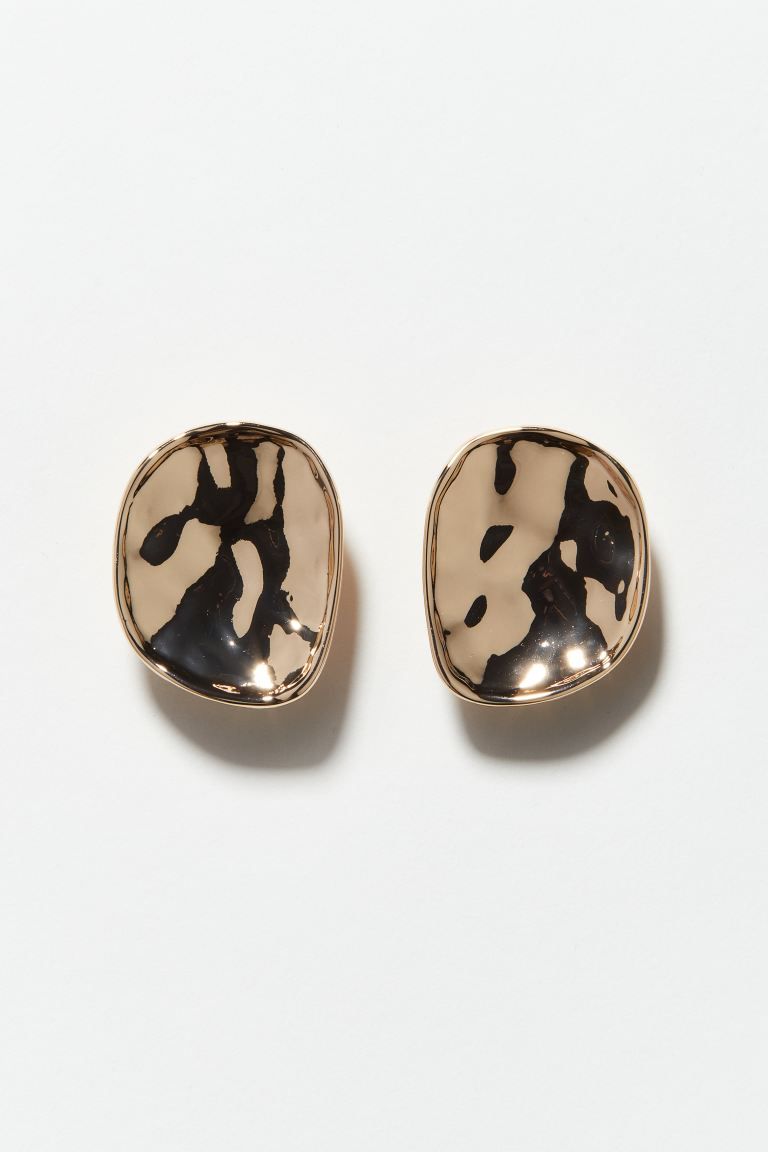 Hammered Earrings - Gold-colored - Ladies | H&M US | H&M (US + CA)