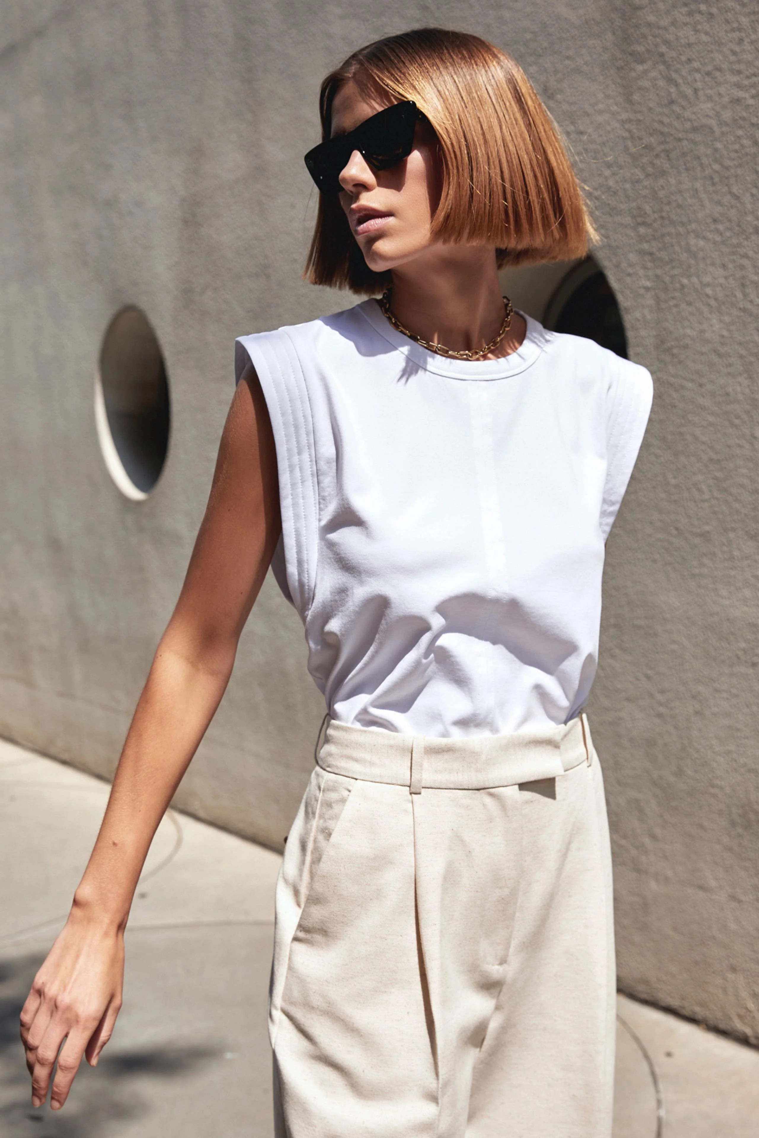 The Gimme That Shoulder Tee in White | Sold Out NYC