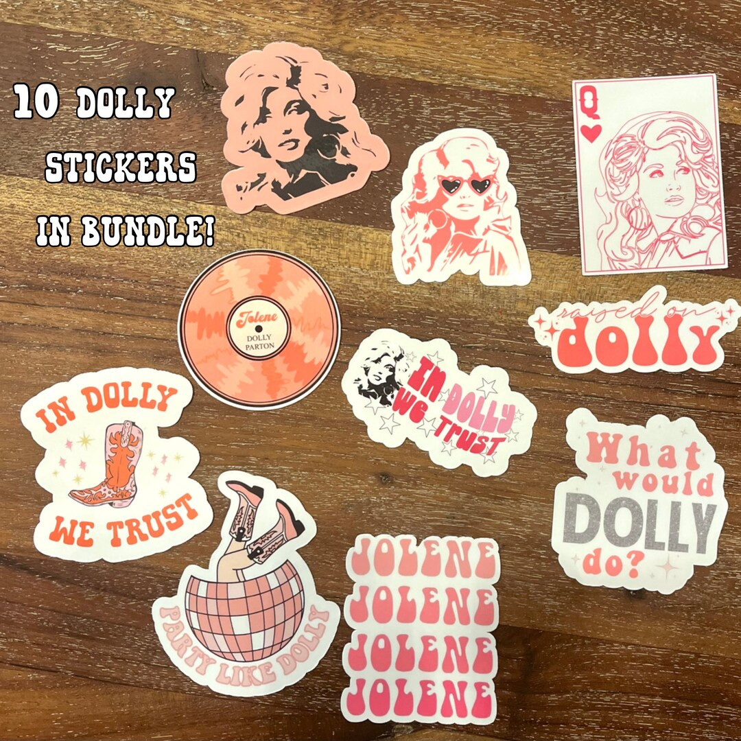 Dolly Parton Bundle Pink Vinyl Sticker Pack, Dolly Parton Sticker, Western Bachelorette Sticker, ... | Etsy (US)