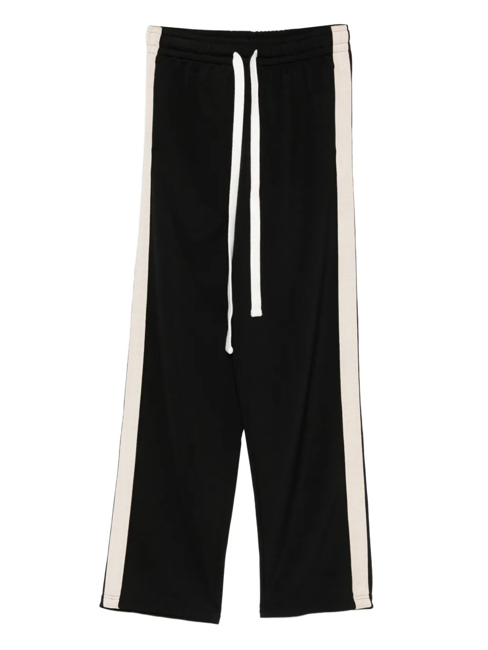 COLE BUXTON stripe drawstring trousers - Black | Farfetch Global