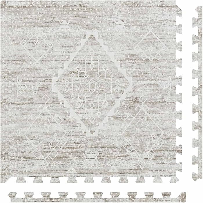 House of Noa Baby Play Mat – 4x6 Driftwood Ula – Set of 6 Tiles – Cushioned EVA Foam Play M... | Amazon (US)