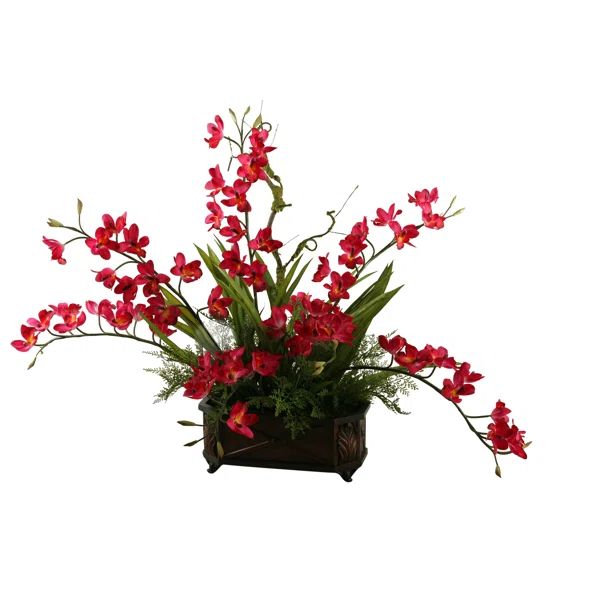 Orchid Floral Arrangement in Planter | Wayfair North America