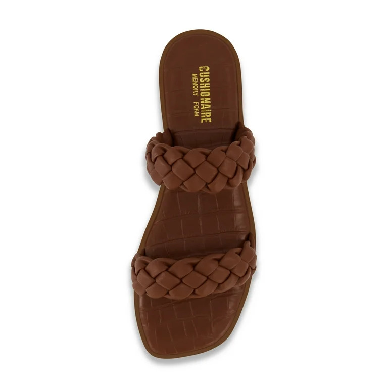 CUSHIONAIRE Women's Vicki Braided Slide Sandal +Memory Foam | Walmart (US)