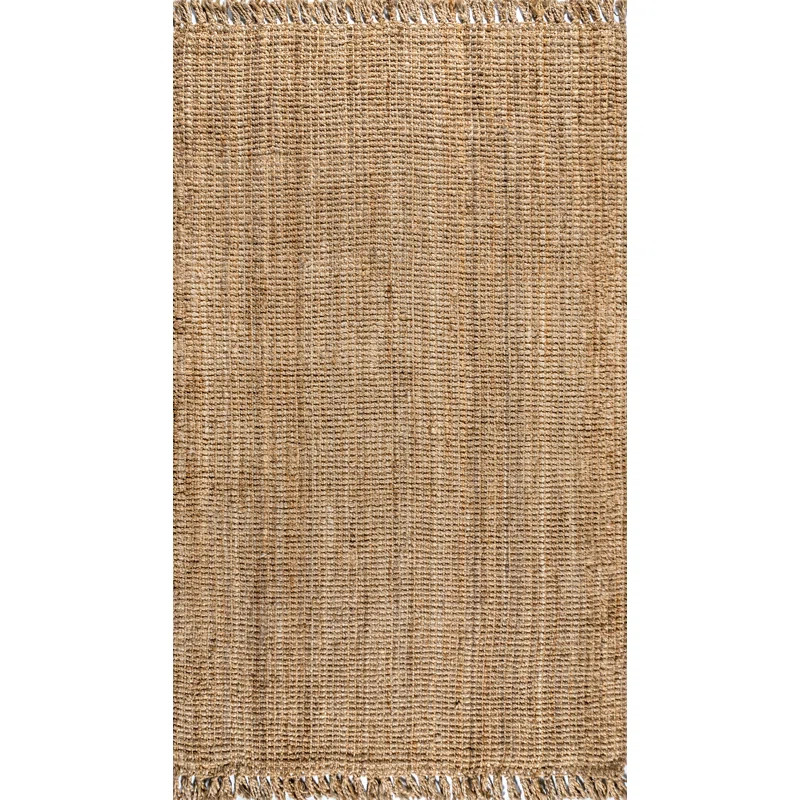 Eastmont Pata Hand Woven Chunky Jute with Fringe Natural Rug | Wayfair North America