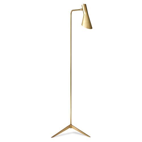 Penelope Floor Lamp, Brass | One Kings Lane