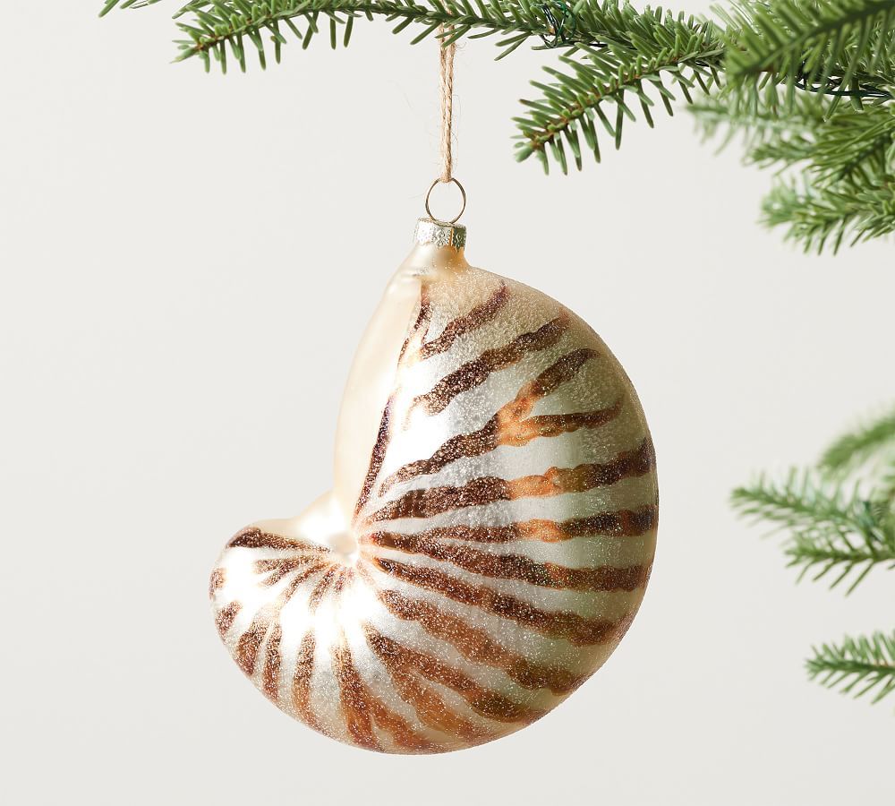 Mercury Glass Conch Shell Ornament, Multi, One Size | Pottery Barn (US)
