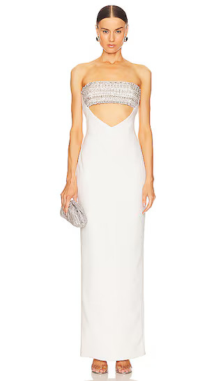 Swan Dress in White & Silver | Revolve Clothing (Global)