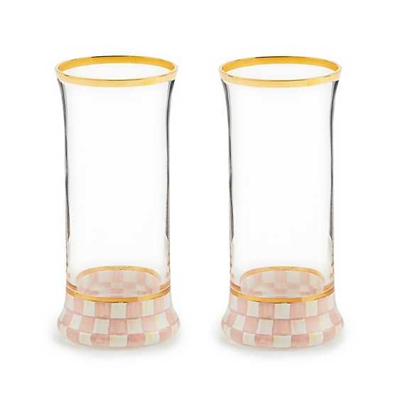 Rosy Check Highball Glass, Set of 2 | MacKenzie-Childs