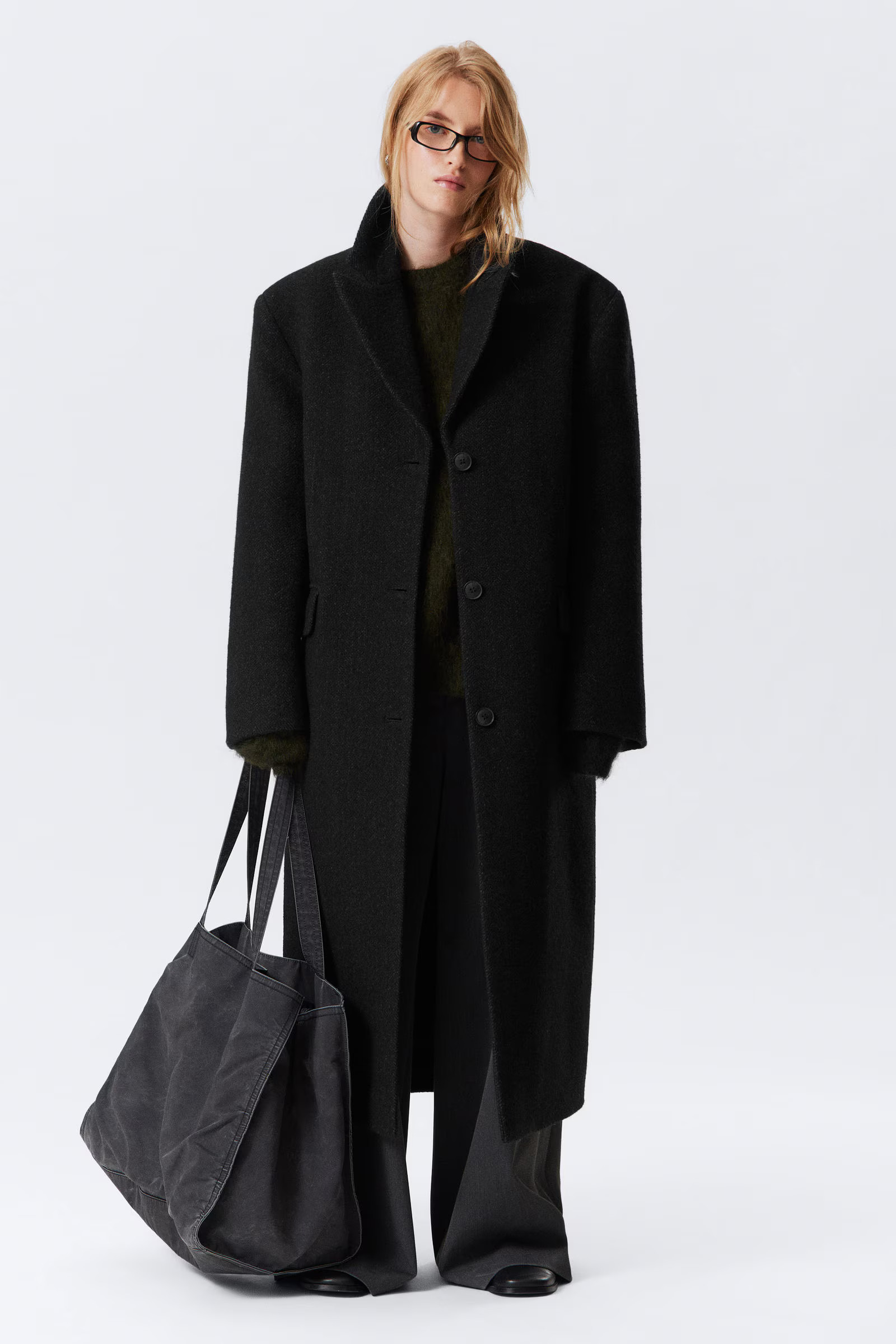 OVERSIZED WOOL-BLEND COAT | Weekday