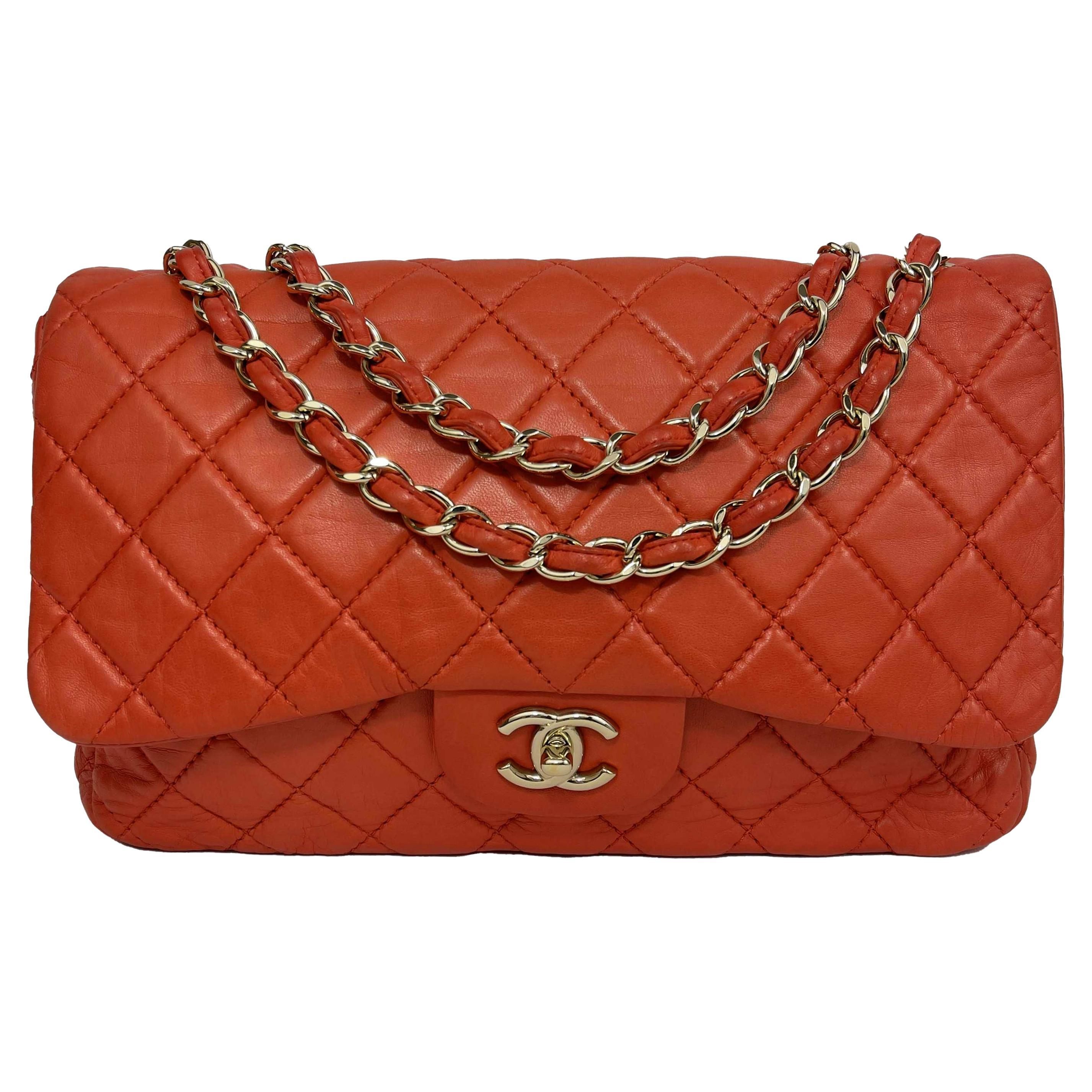 Chanel - Good - Classic Jumbo Single Flap Quilted Lambskin - Handbag | 1stDibs