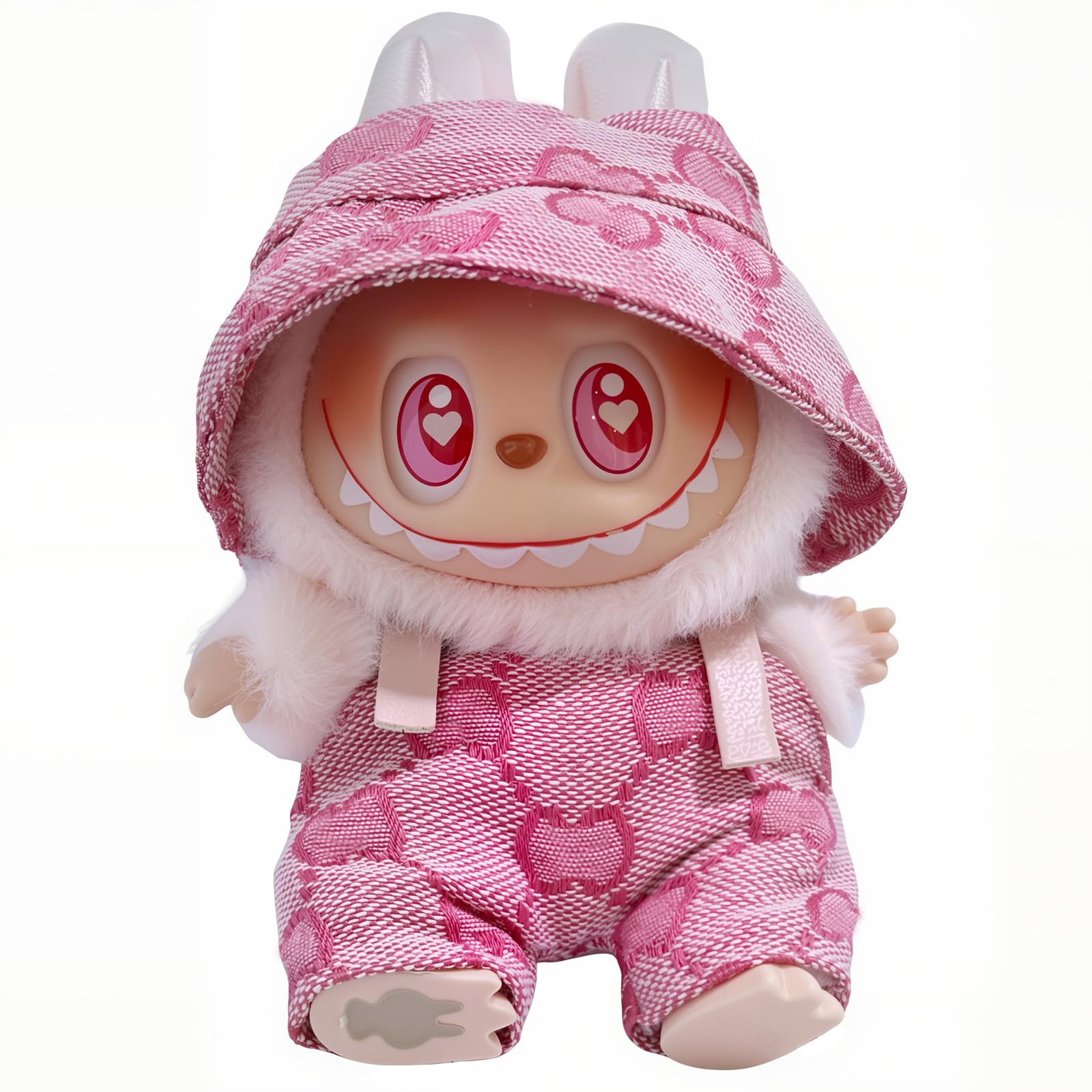 17cm Doll for Labubu Clothes with 2 Outfits - Stylish Fisherman Hat & Overalls Set for 17cm Dolls... | Amazon (US)