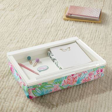 Lilly Pulitzer Acrylic Super Storage Lapdesk - Via Flora | Pottery Barn Teen