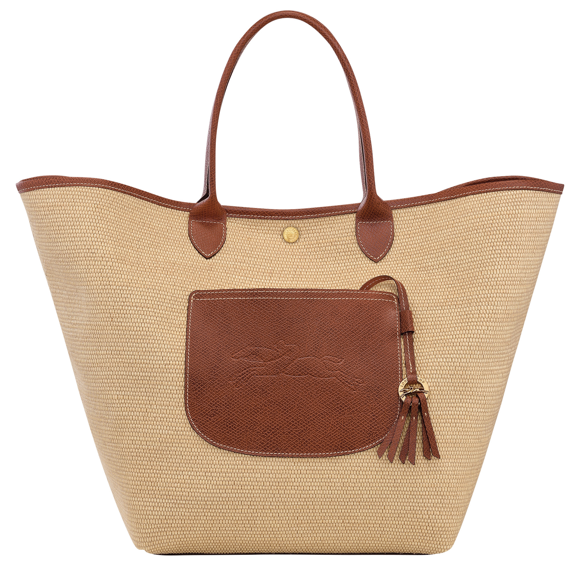 Le Pliage Collection L Basket bag Brown - Canvas | Longchamp US | Longchamp