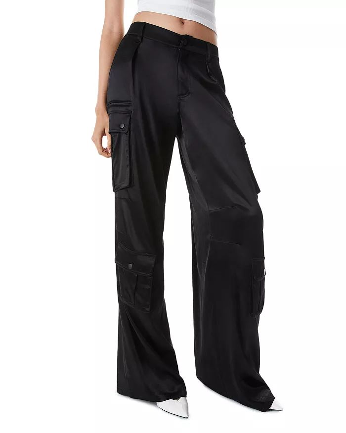 Joette Satin Wide Leg Cargo Pants | Bloomingdale's (US)