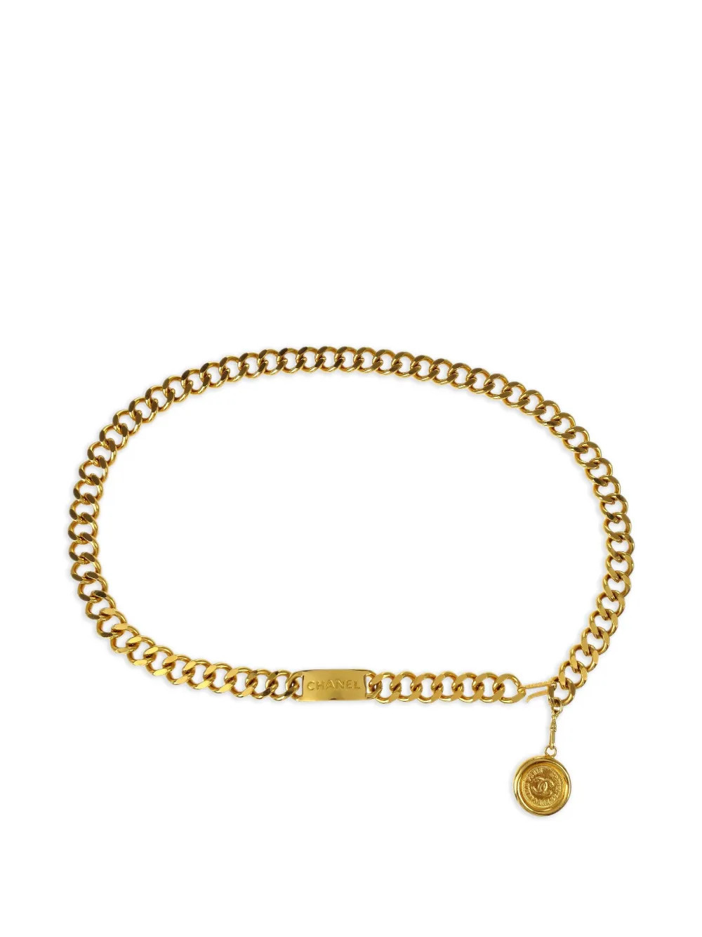 CHANEL Pre-Owned 1990-2000s medallion-chain belt - Gold | Farfetch Global