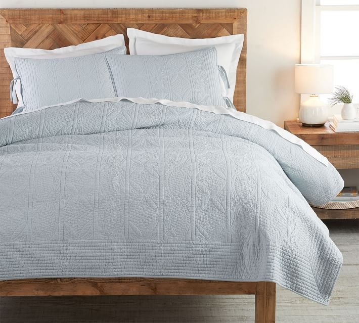 Beach Glass Hanna Cotton/Linen Quilt, Twin | Pottery Barn (US)