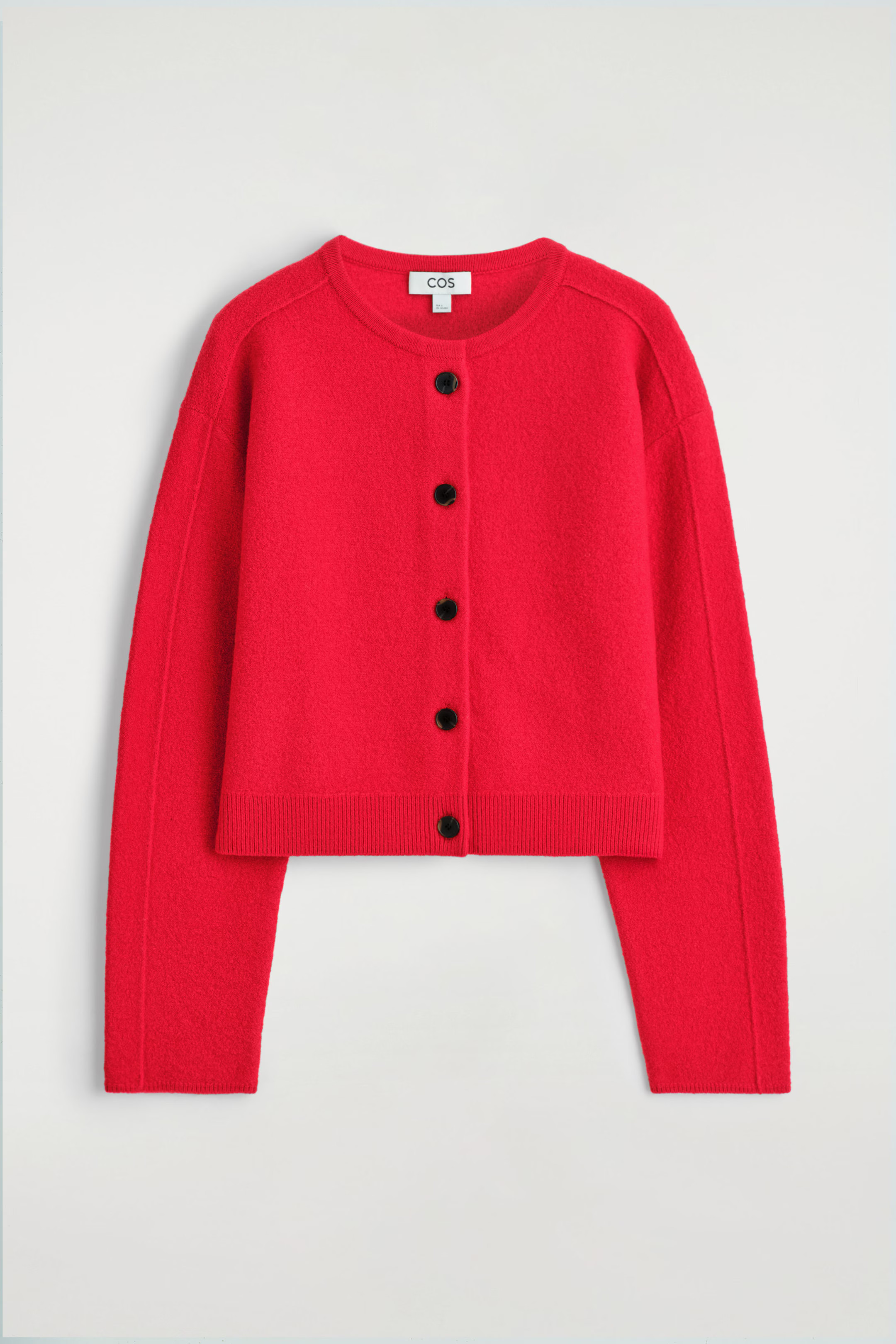 BOILED-WOOL CARDIGAN - RED | COS US | COS (EU)