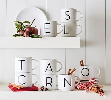 Mason Stoneware Stackable Alphabet Mug | Pottery Barn (US)