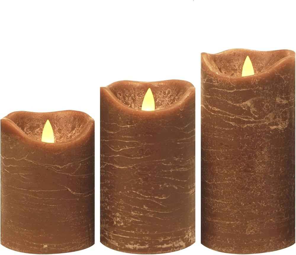 CANDLE CHOICE Battery Operated Flameless Candles with Timer Real Wax Realistic Flickering Electri... | Amazon (US)