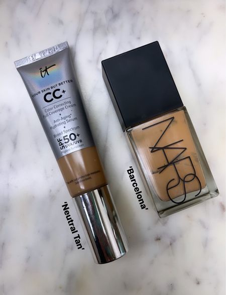 My two foundations I use are currently on sale 15% off! My It Cosmetics CC+ cream is full coverage and great for photography because there is no flash back. It also has a 50 SPF! My NARS foundation is a newer foundation for me that I’m loving. It is more medium coverage but it looks so nice too. Makeup routine, bestseller foundation, Nordstrom beauty @nordstrom #LaidbackLuxeLife

Shades:

It Cosmetics CC Cream ‘Neutral Tan’
NARS Foundation ‘Barcelona’

Follow me for more fashion finds, beauty faves, lifestyle, home decor, sales and more! So glad you’re here!! XO, Karma

#LTKBeauty #LTKSaleAlert #LTKFindsUnder50