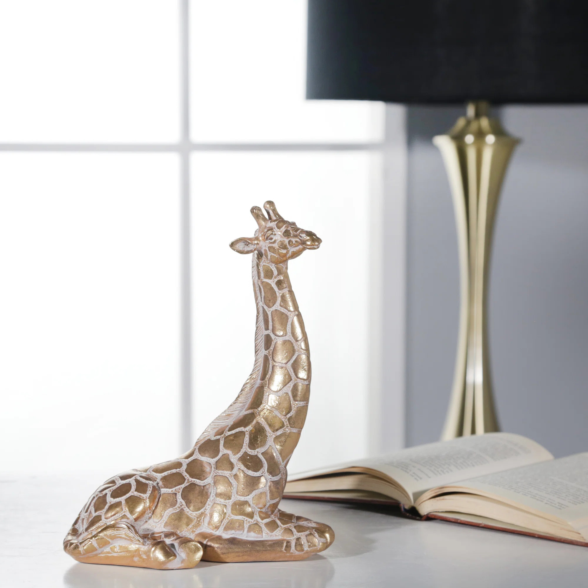 Mercer41 Decorative Resin Giraffe Figurine - Elegant Polyresin Animal Statue for Modern Decor & R... | Wayfair North America