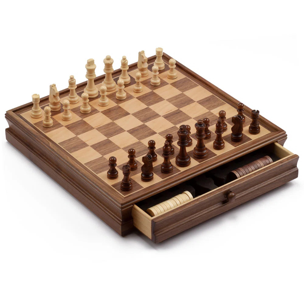 GSE Games & Sports Expert 15" Large 2-in-1 Chess and Checkers Board Game Combo Set | Wayfair | Wayfair North America