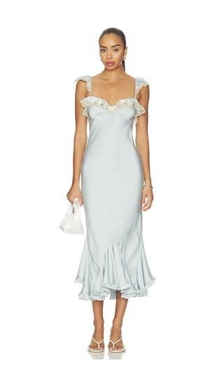 LPA Addison Midi Dress in Blue. - size XL | Revolve Clothing (Global)