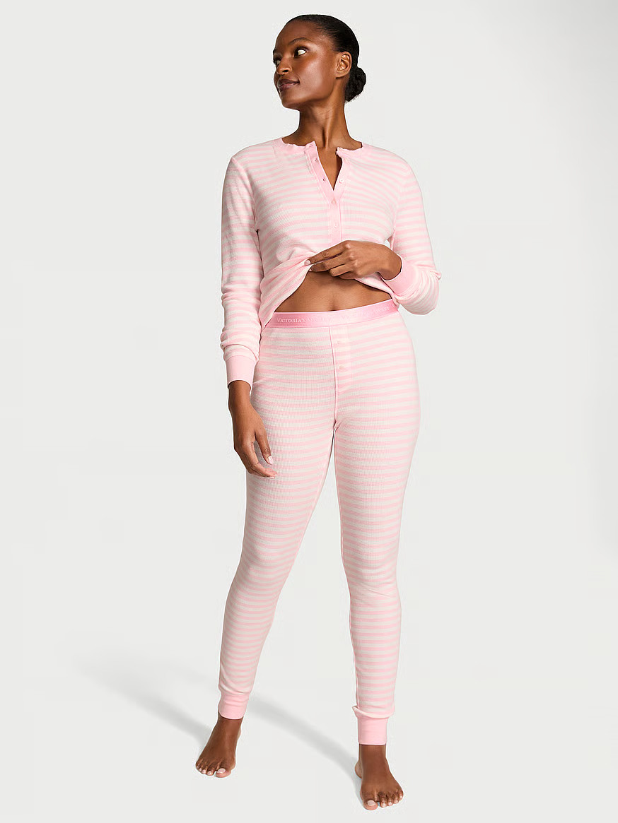 Buy Soft Thermal Henley Long Pajama Set, Print - Order Pajamas Sets online - Victoria's Secret US | Victoria's Secret (US / CA )