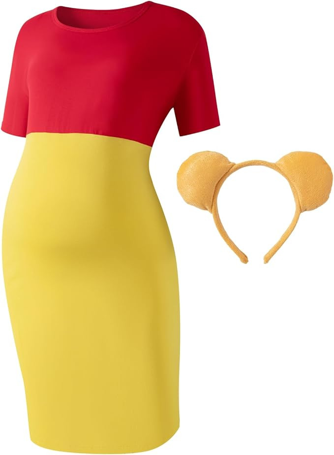 PROMOTED TO BIG SISTER Halloween Maternity Costume Women Mini Dress | Amazon (US)