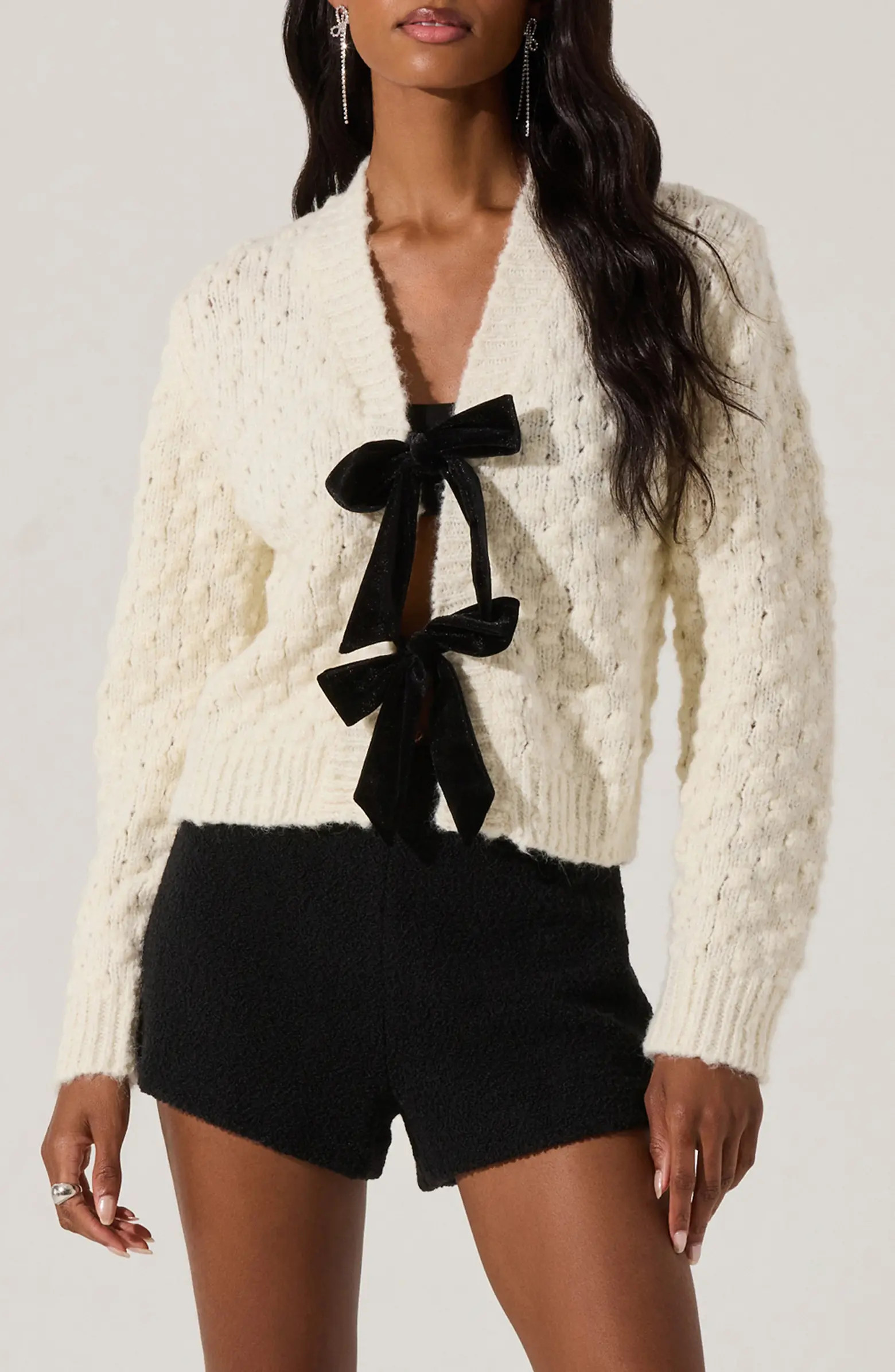 Velvet Bow Cardigan | Nordstrom