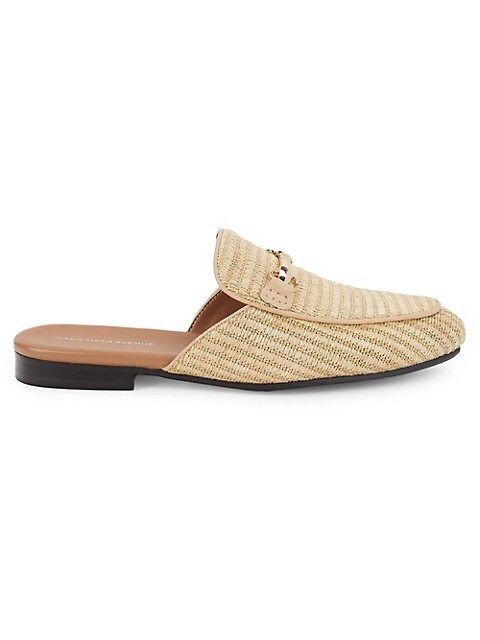 Redford Basket-Woven Raffia Mules | Saks Fifth Avenue OFF 5TH