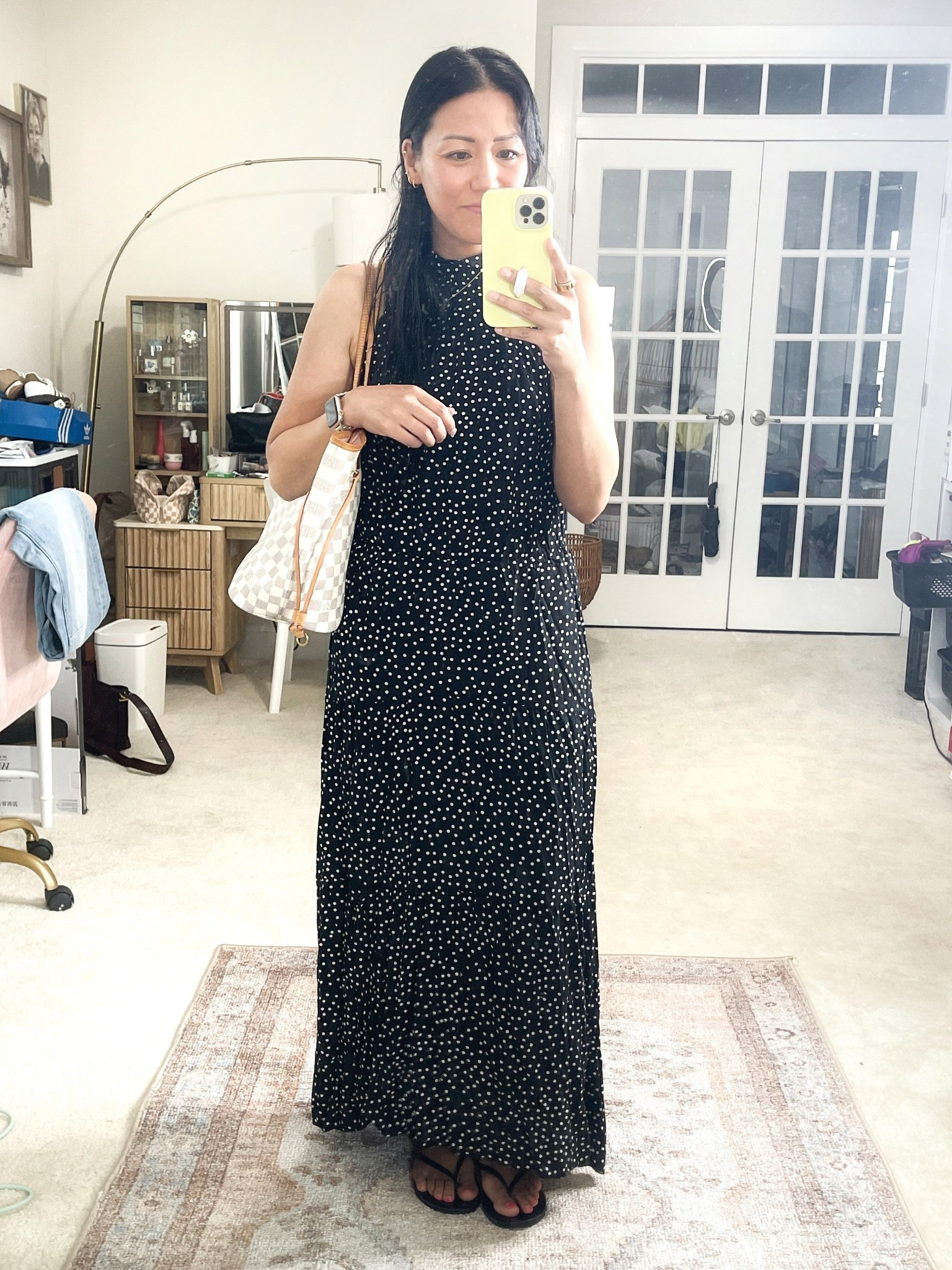 Exact dress is older
Sandals are true to size
