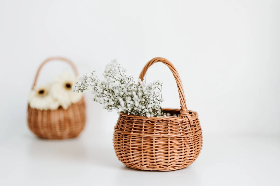 Wicker Mini Basket for Kids, Handmade Unique and Shopping Small Basket, Wicker Kid's Basket, Perf... | Etsy (US)