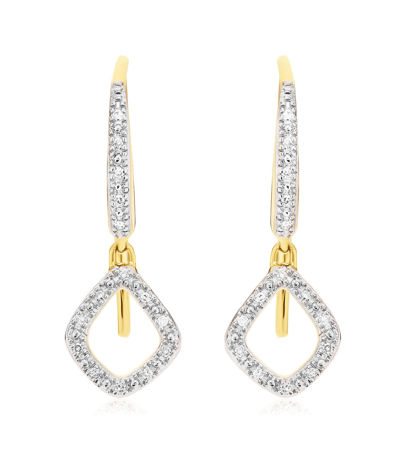 Riva Mini Kite Drop Diamond Earrings | Monica Vinader (Global)