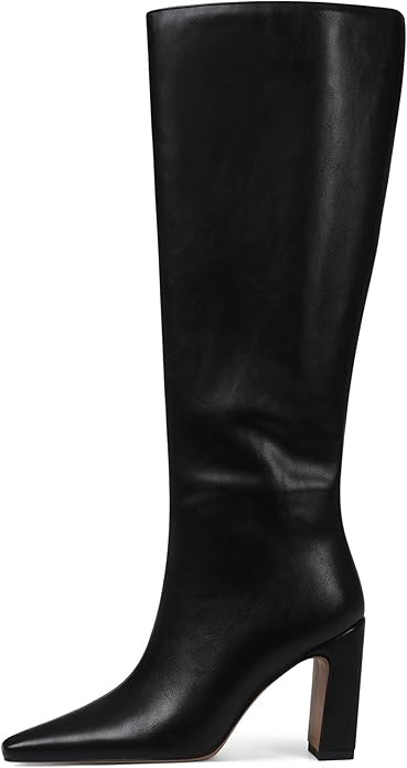 Lovee Cosee Knee High Boots for Women Square Toe Chunky Heeled Boots with Side Zipper Fashion Dre... | Amazon (US)