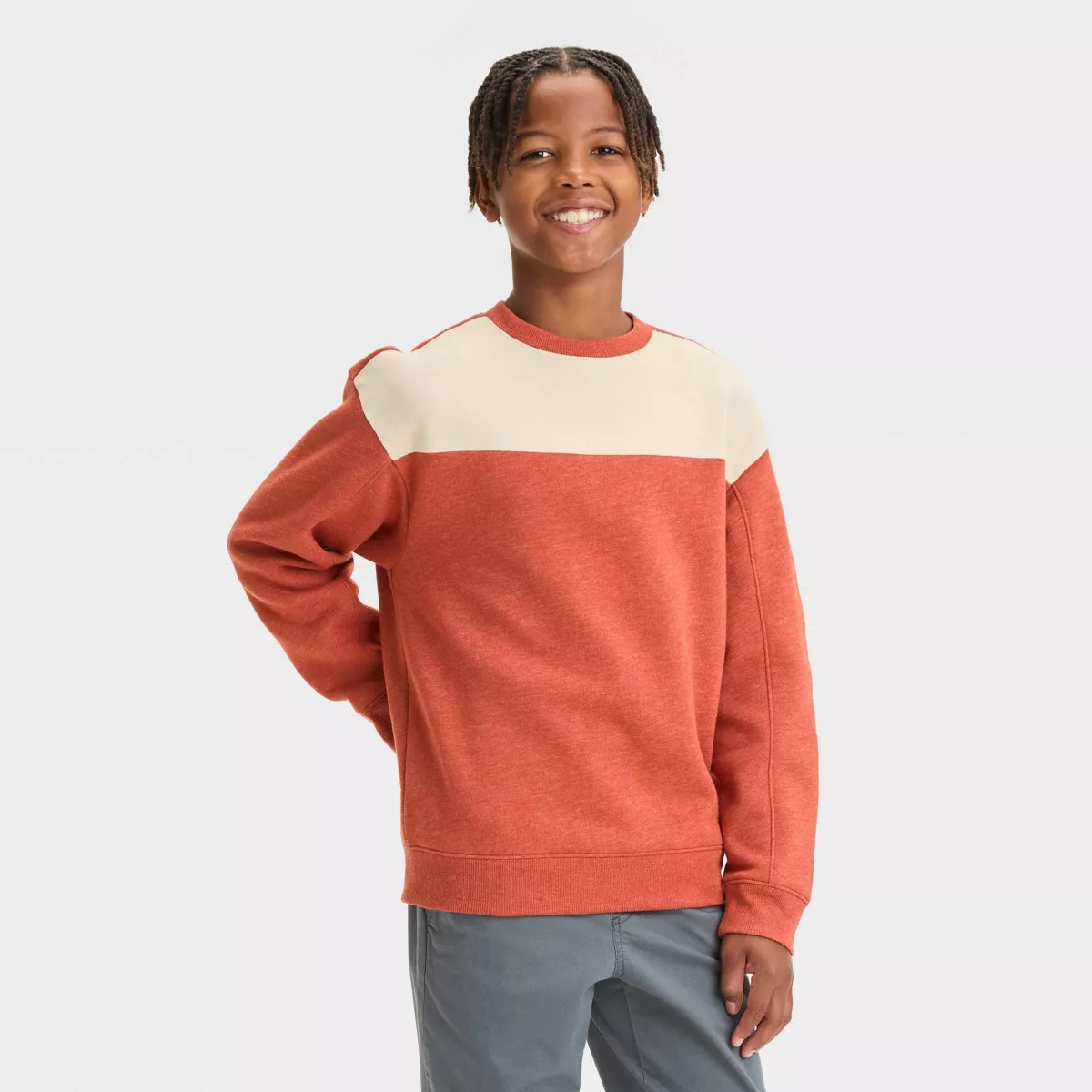Boys' Fleece Crewneck Pullover Sweatshirt - Cat & Jack™ | Target