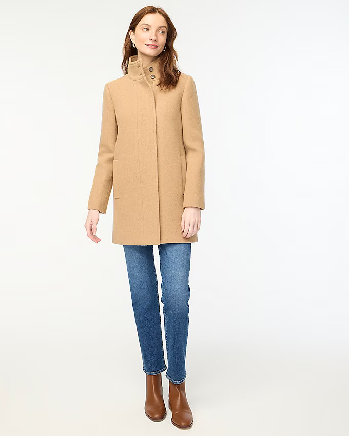 Button-neck city coat | J.Crew Factory