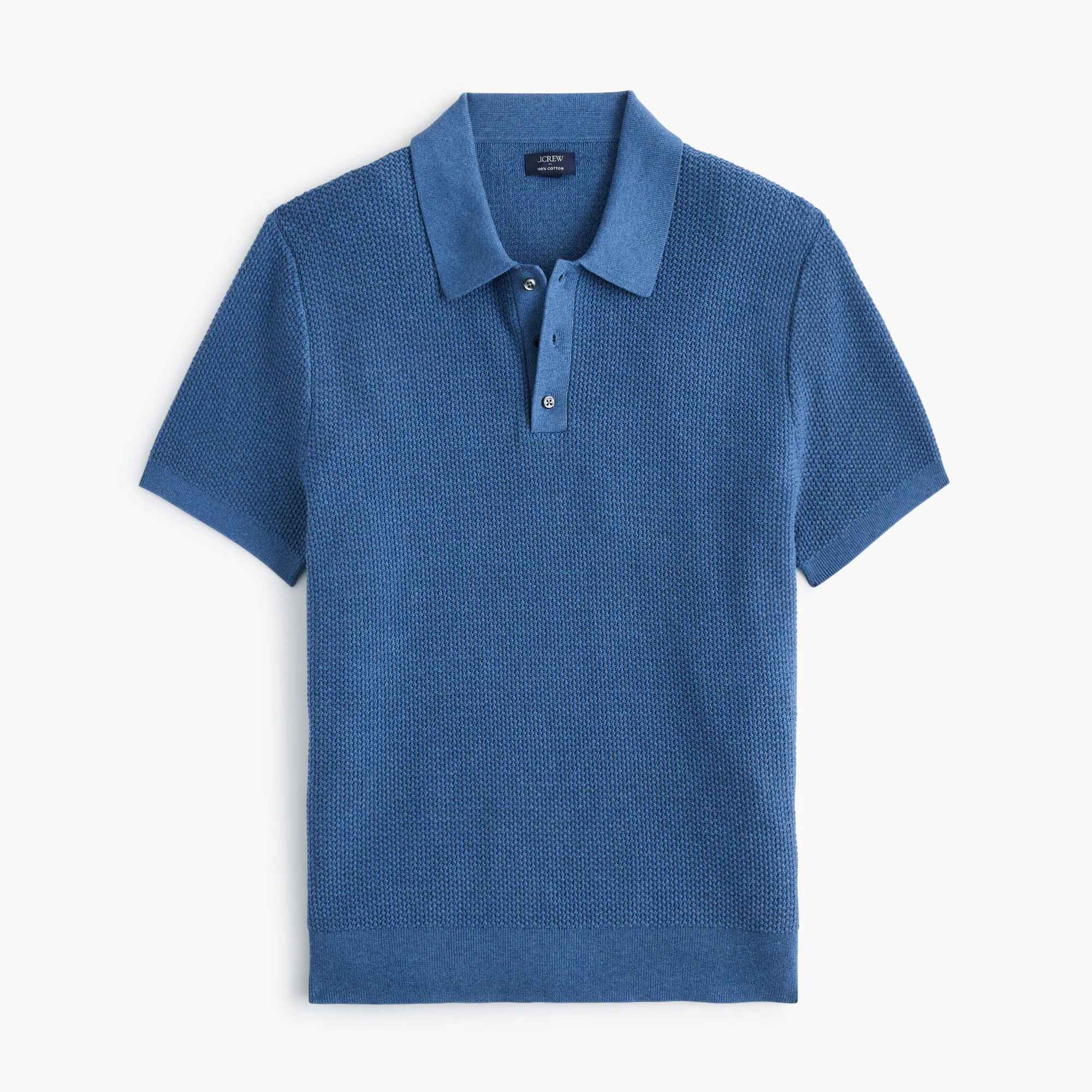 Textured cotton sweater-polo | J.Crew Factory