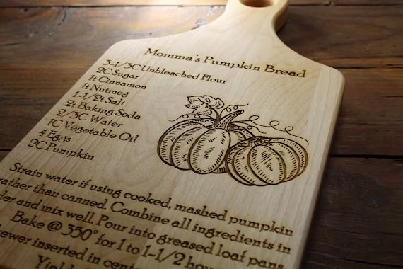 Christmas Recipe Cutting Board, Family Recipe, Grandma Gift, Mother In Law Gift, Mother Daughter,... | Etsy (US)