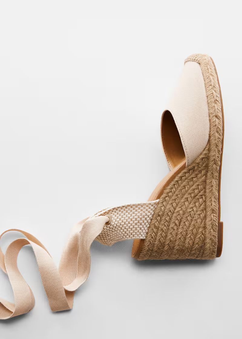 Lace-up espadrilles -  Women | Mango USA | MANGO (US)