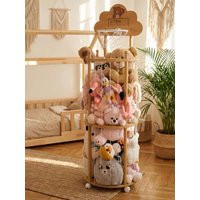 Stuffed Animal Storage Zoo With Basketball Hoop, Wooden Plush Holder, Montessori Kids Room Organizer | Etsy (US)