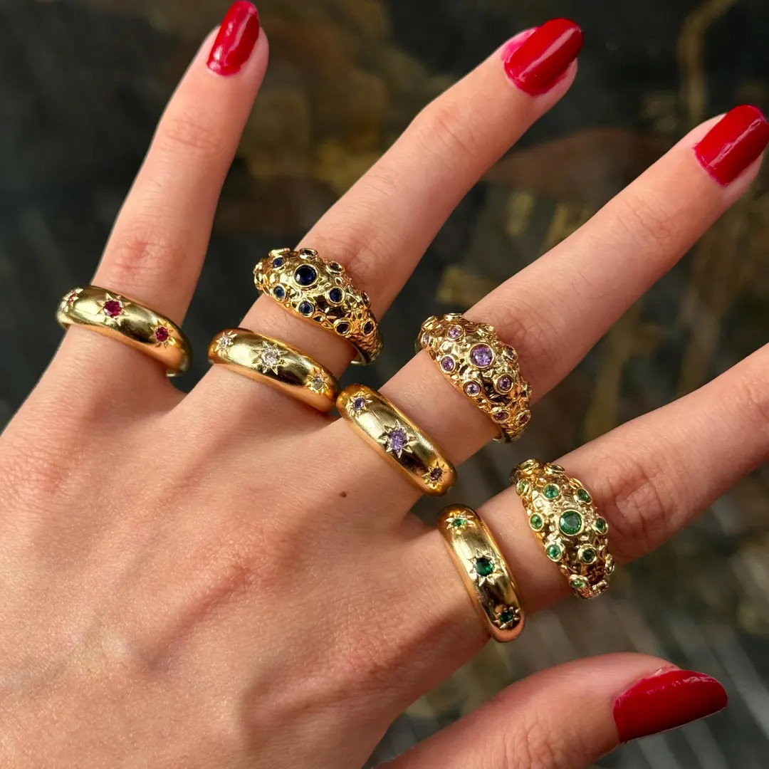 Adjustable Gold Plated Rings | Statement Band Jewelry - Etsy | Etsy (US)