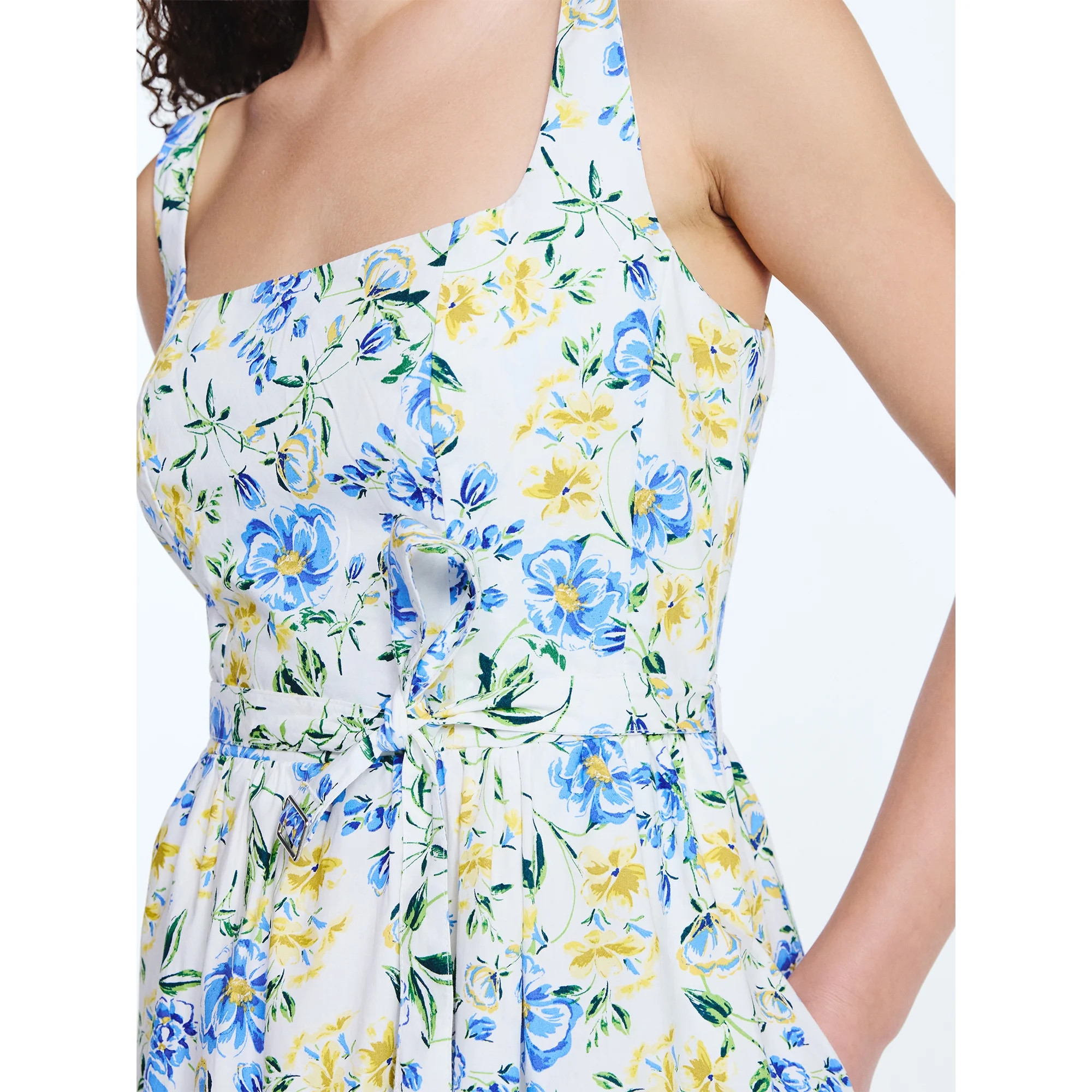 Free Assembly Women’s and Women's Plus Sleeveless Belted Cotton Midi Dress, Sizes XS-4X | Walmart (US)