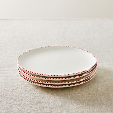 St. Jude Candy Cane Salad Plate Sets | West Elm (US)